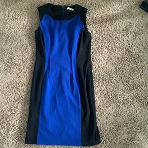 Business  & casual dress royal blue and black I color Flattering style